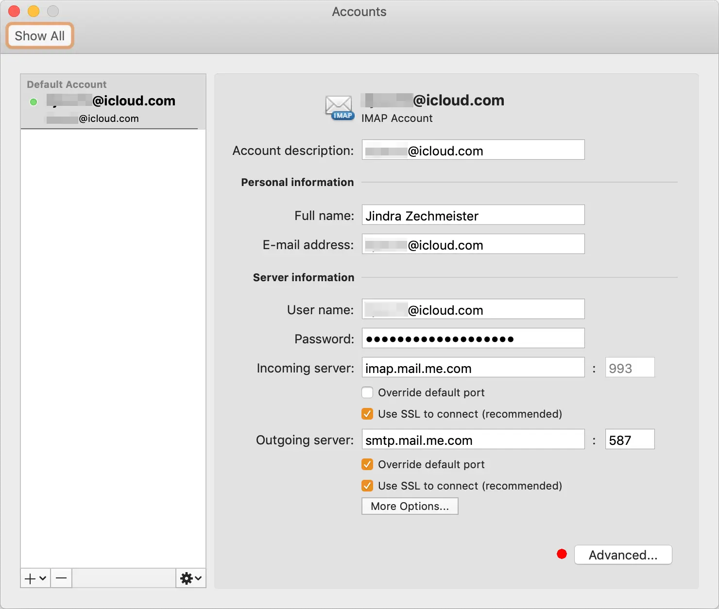 Configuración de la aplicación Outlook