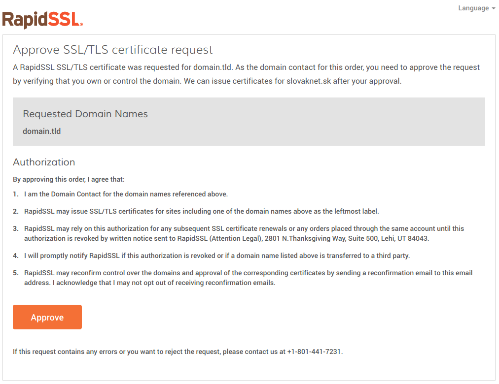 Visualización de una página web para confirmar la validación del certificado SSL/TLS (GeoTrust)