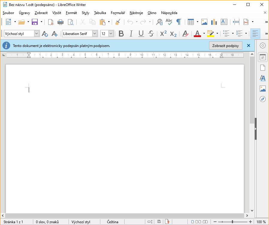 Firmar en Open/LibreOffice